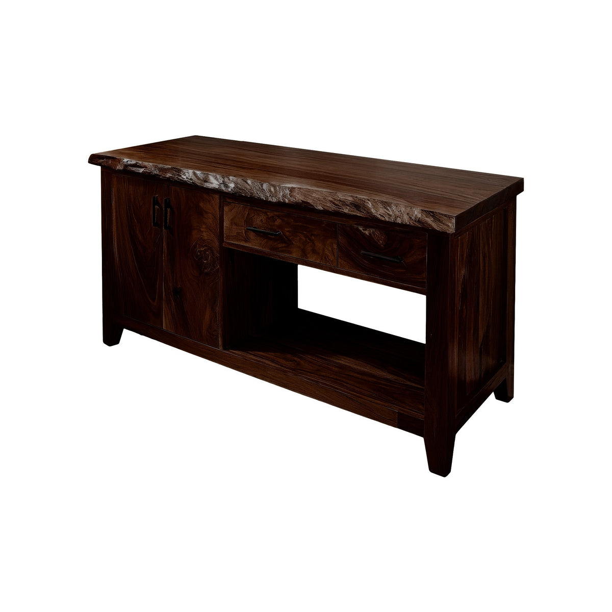 Eldorin Live Edge Solid Wood Freestanding Bathroom Vanity With Cabinet