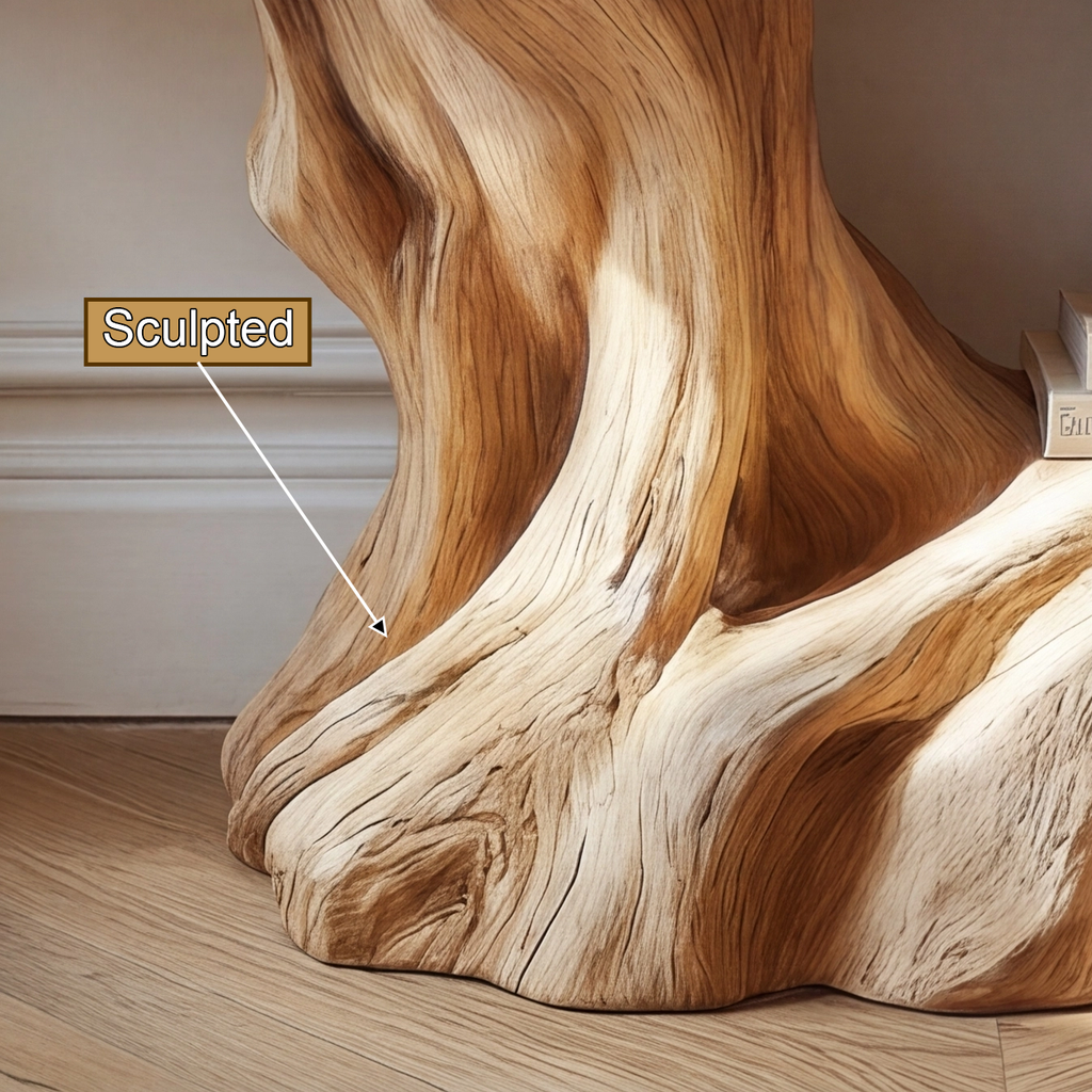 Eldrosyn Sculpted Solid Wood Console Table