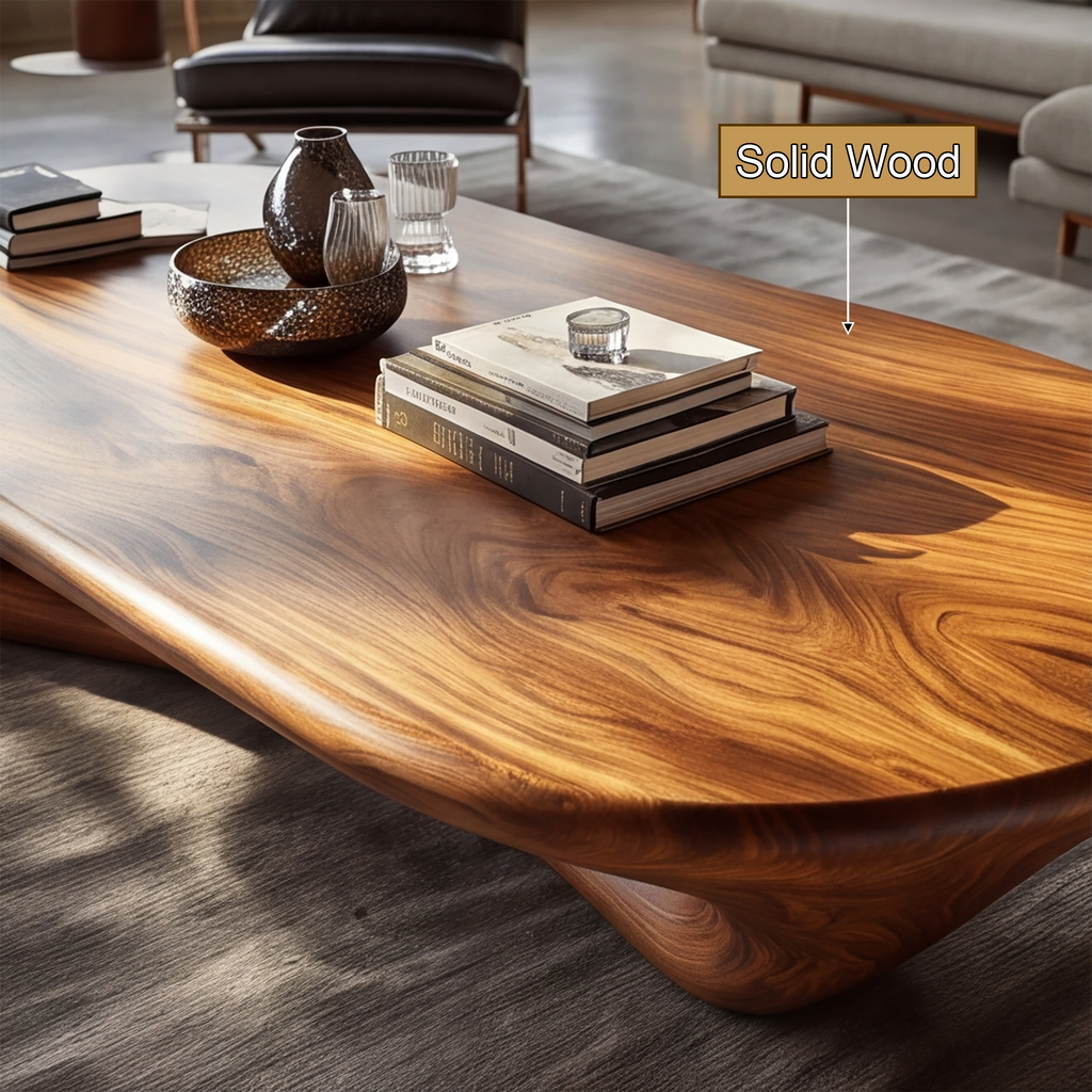 Valthera Sculpted Solid Wood Coffee Table SPA235732